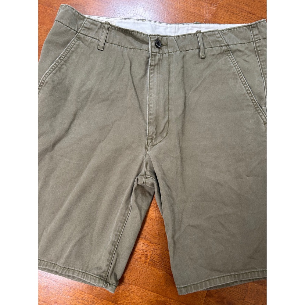 Levi Strauss & Co Chino Shorts Mens W36 Olive Green Cotton Twill S40196